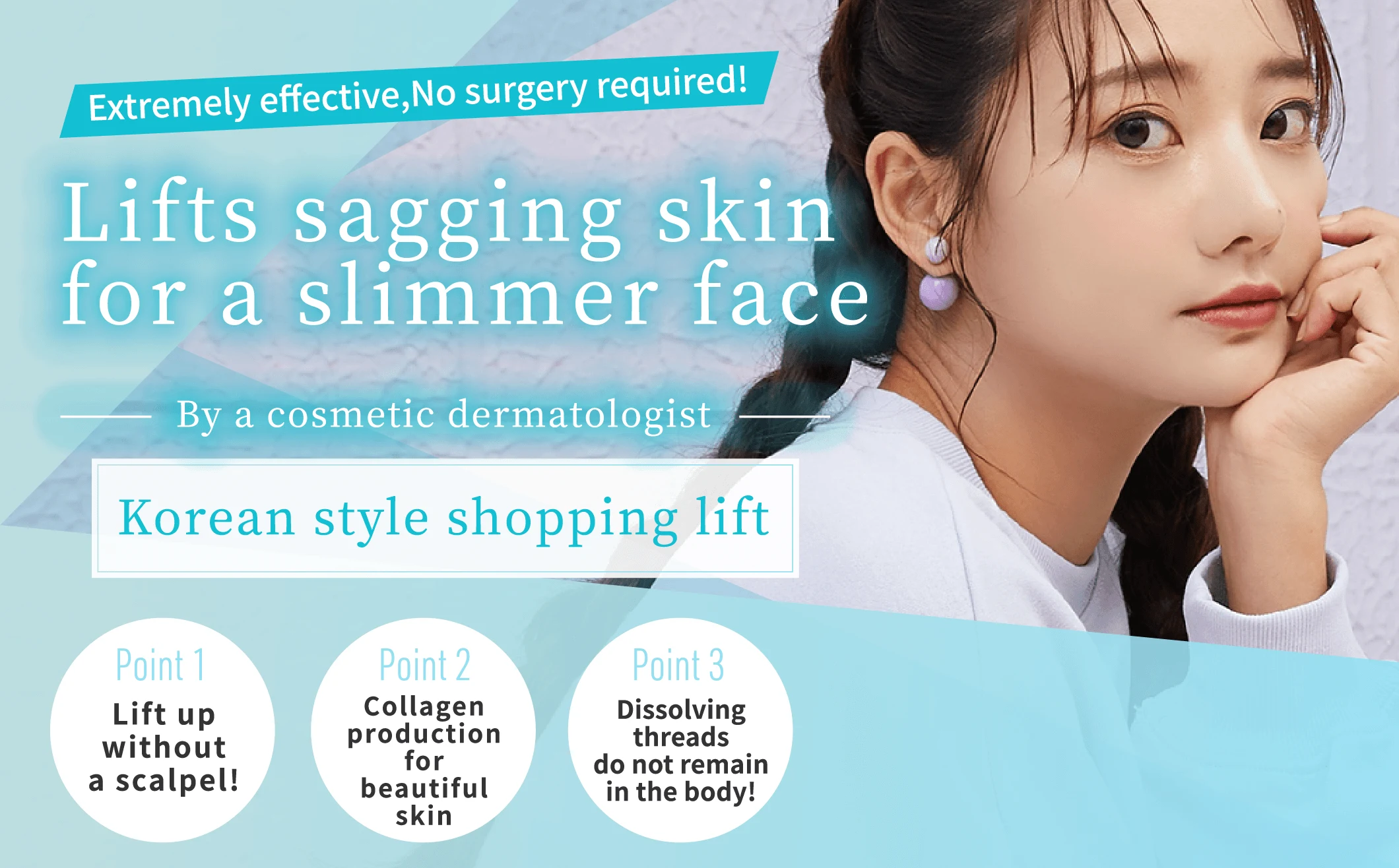 Extremely effective, No surgery required! Lifts sagging skin for a slimmer face - Korean style shopping lift