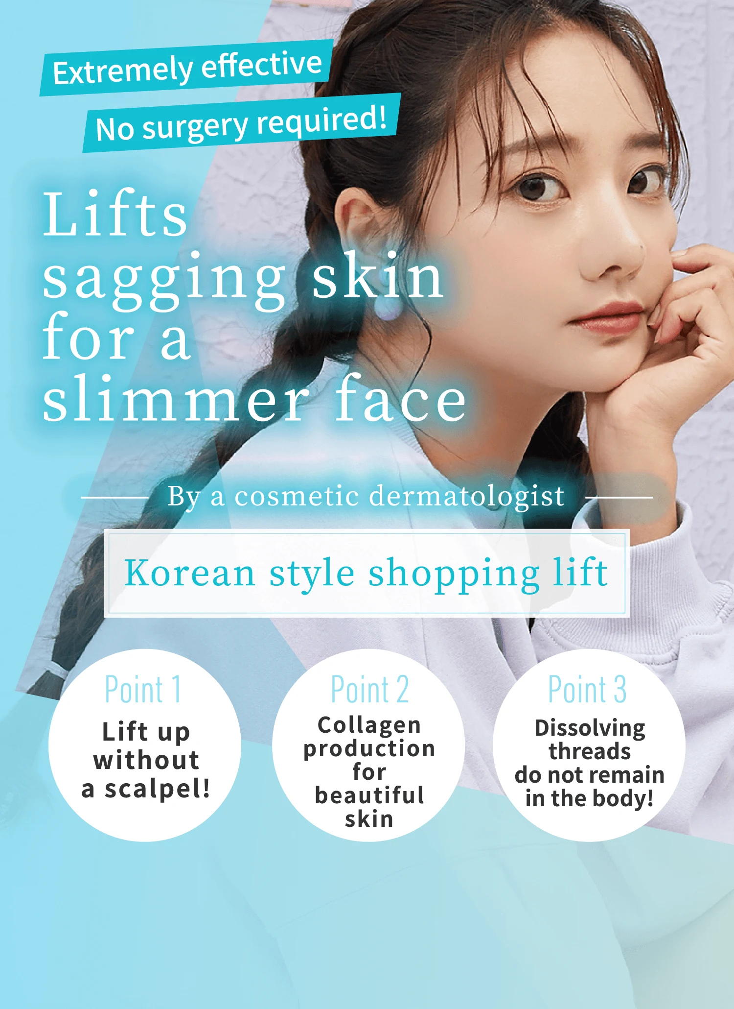 Extremely effective, No surgery required! Lifts sagging skin for a slimmer face - Korean style shopping lift